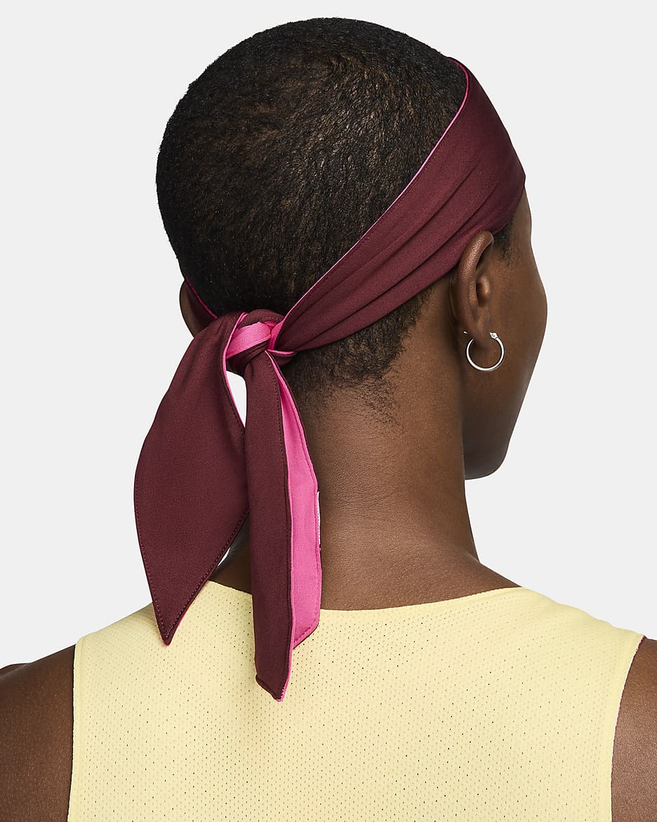 Nike tie headbands maroon best sale